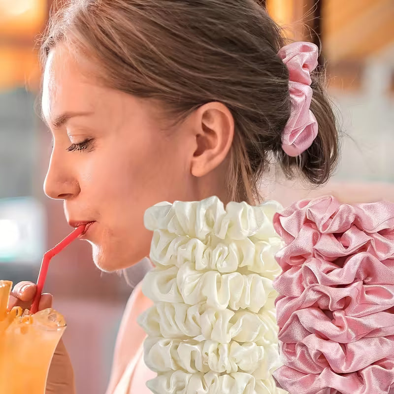 🎀 Lot 2 Scrunchie Satiné : L'Essentiel Beauté - XS